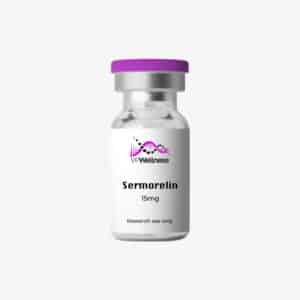 Sermorelin 15mg research peptide vial for laboratory research purposes only