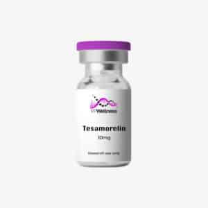 Tesamorelin 10mg research peptide vial for laboratory research purposes only